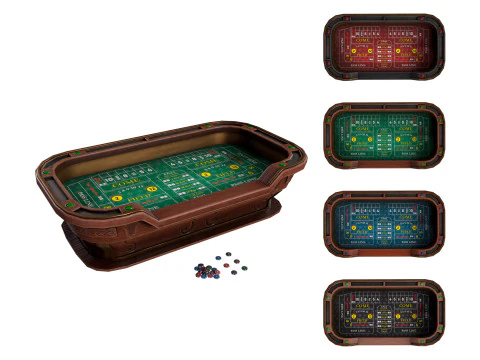 Craps Table 3D Model