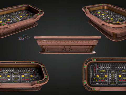 Craps Table 3D Модель