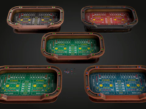 Craps Table 3D Модель