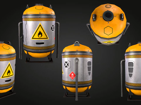 SCI-FI Fuel Tank 3D Model
