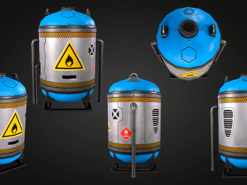 SCI-FI Fuel Tank 3D Model