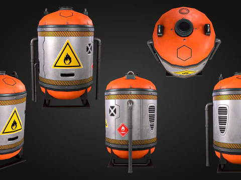 SCI-FI Fuel Tank 3D Model