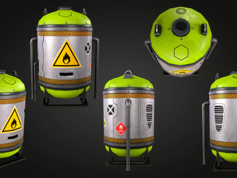 SCI-FI Fuel Tank 3D Model
