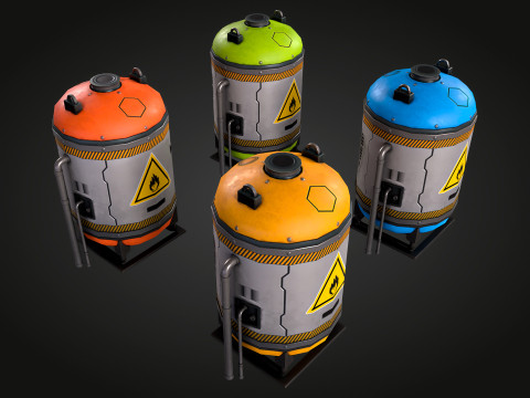 SCI-FI Fuel Tank 3D 模型