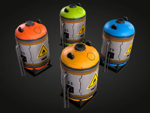 SCI-FI Fuel Tank 3D Model