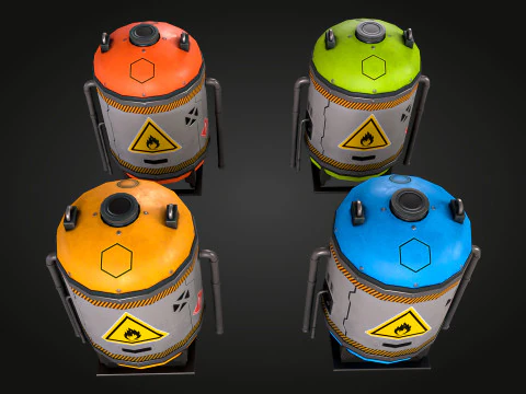 SCI-FI Fuel Tank 3D Model