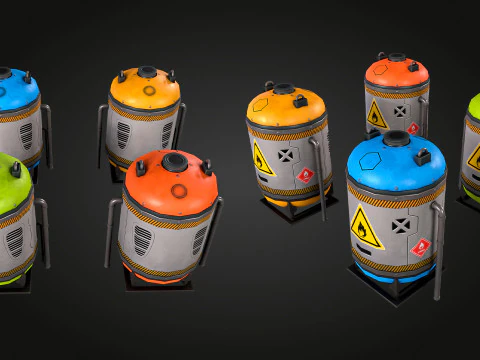 SCI-FI Fuel Tank 3D Model