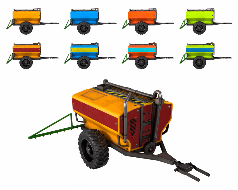 Tractor Sprayer 3D Модель .c4d .max .obj .3ds .fbx .stl .blend 