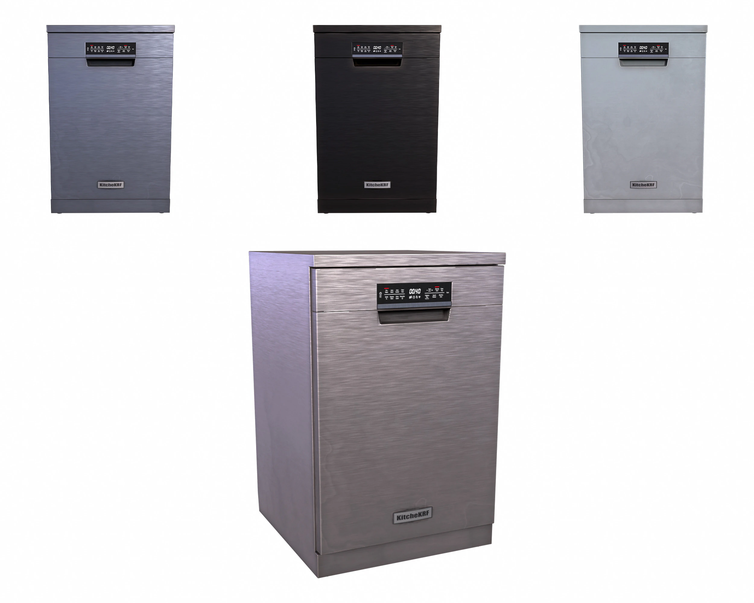 Dishwasher 3D Model .c4d .max .obj .3ds .fbx .stl .blend 