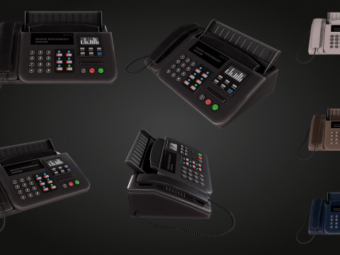 Phone Fax Model 3D