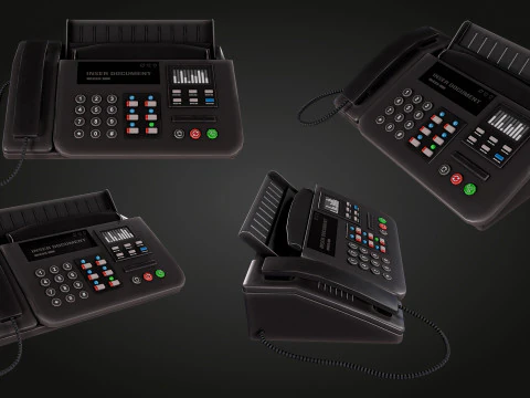 Phone Fax 3D Model