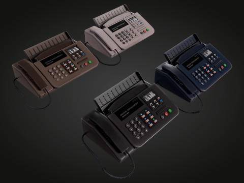 Phone Fax Model 3D