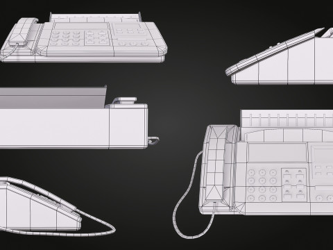 Phone Fax Model 3D