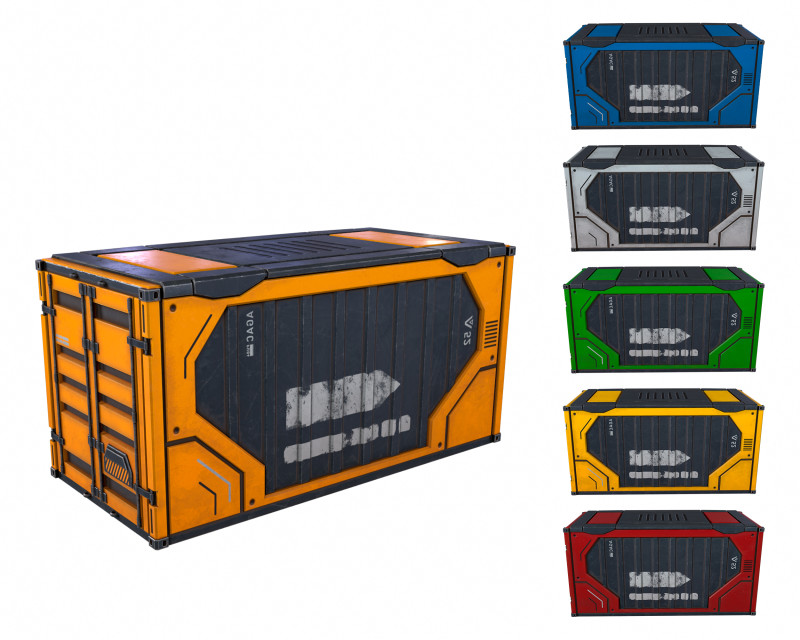 Container Model 3D .c4d .max .obj .3ds .fbx .stl .blend