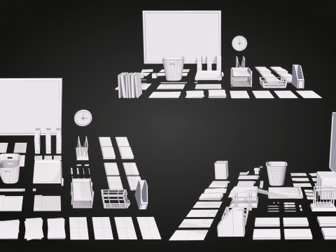 Office Stationery Model 3D