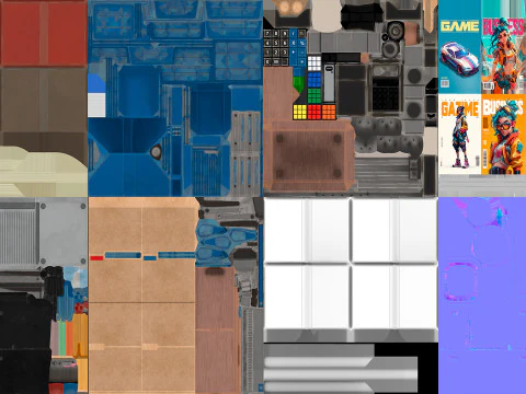 Artigos de papelaria de escrit&oacute;rio Modelo 3D