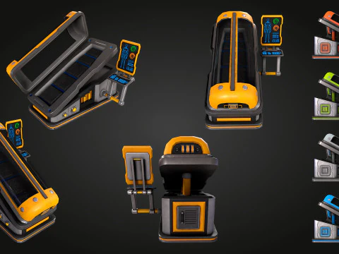 Pod di ibernazione SCI FI Modello 3D