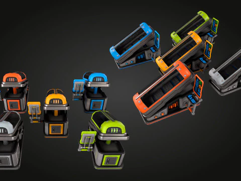 Pod di ibernazione SCI FI Modello 3D