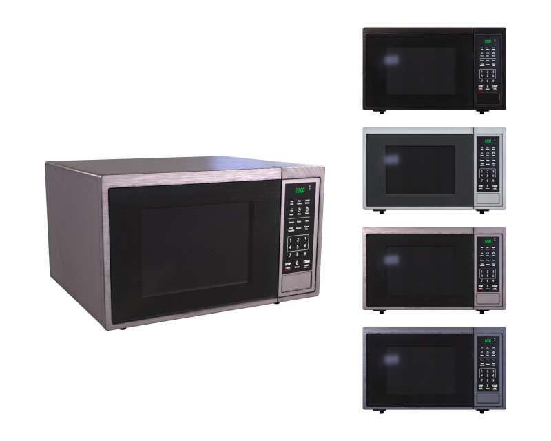 Microwave Model 3D .c4d .max .obj .3ds .fbx .stl .blend 
