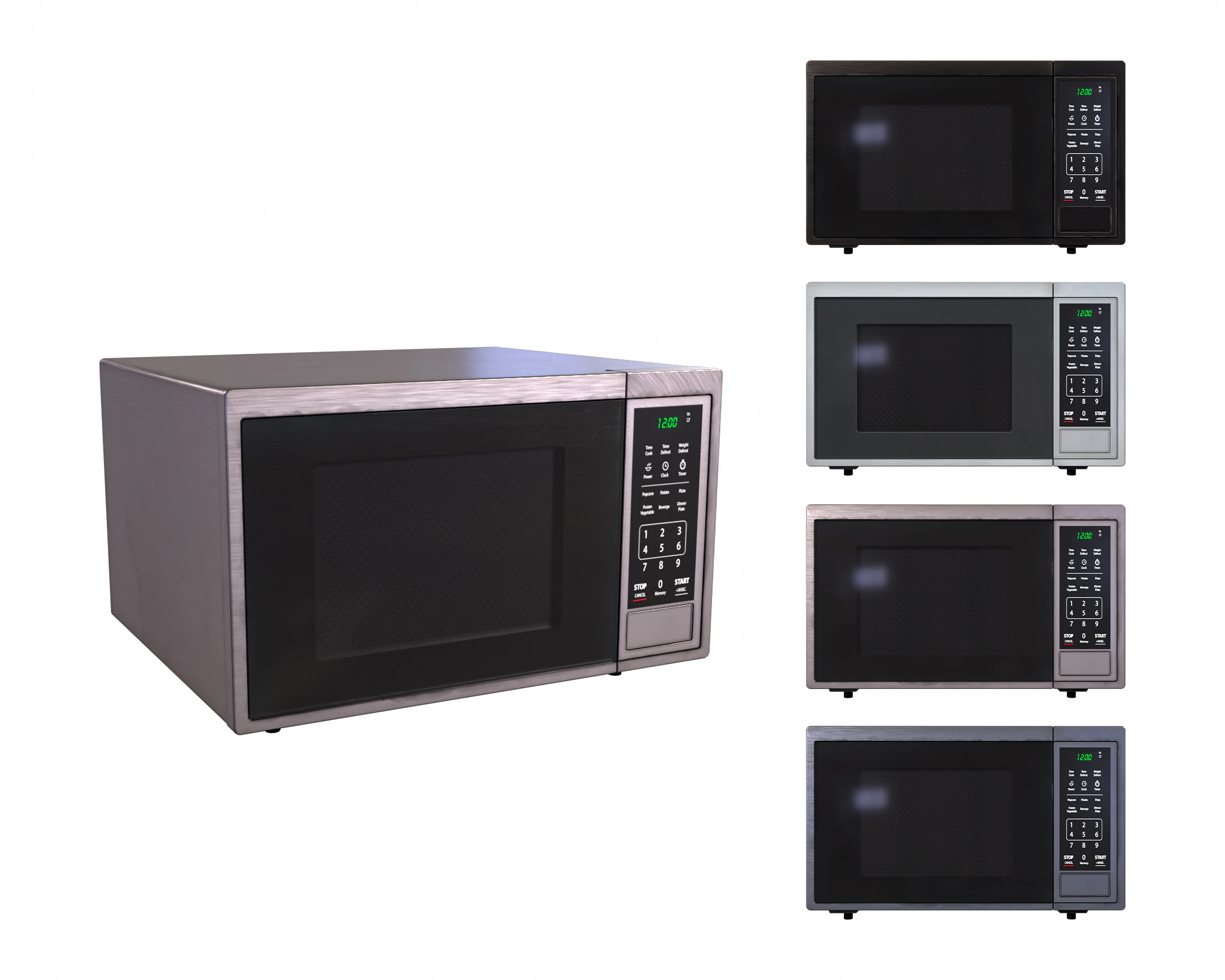 Microwave 3D Model .c4d .max .obj .3ds .fbx .stl .blend 