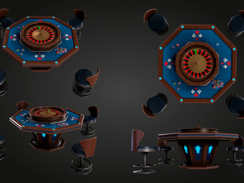 Mesa de Roleta Modelo 3D