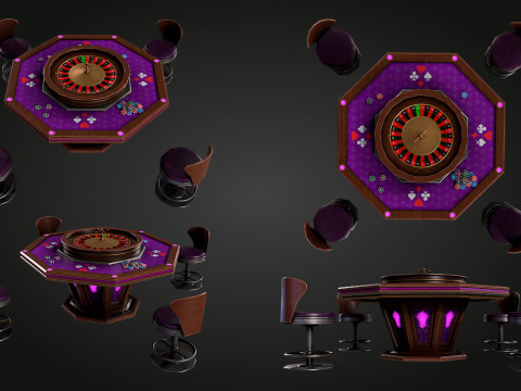 Mesa de Roleta Modelo 3D