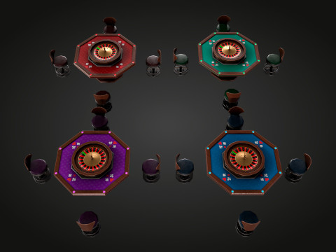 Mesa de Roleta Modelo 3D