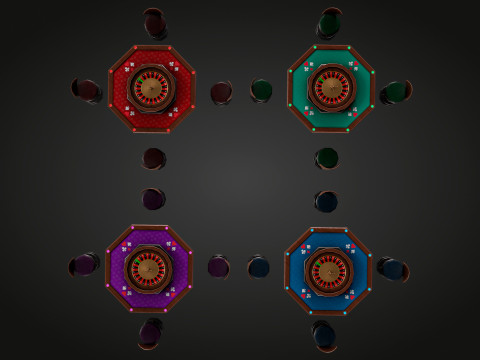Mesa de Roleta Modelo 3D
