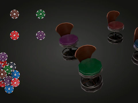 Meja Roulette Model 3D