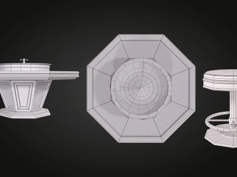Meja Roulette Model 3D