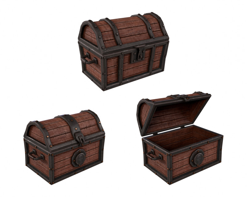 छाती 3D मॉडल .c4d .max .obj .3ds .fbx .stl .blend