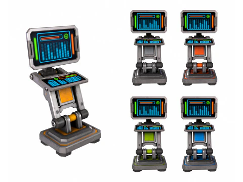 Monitor PC SCI-FI Modello 3D