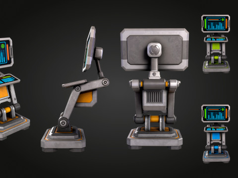 Moniteur PC SCI-FI Modèle 3D