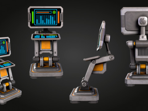 Moniteur PC SCI-FI Modèle 3D