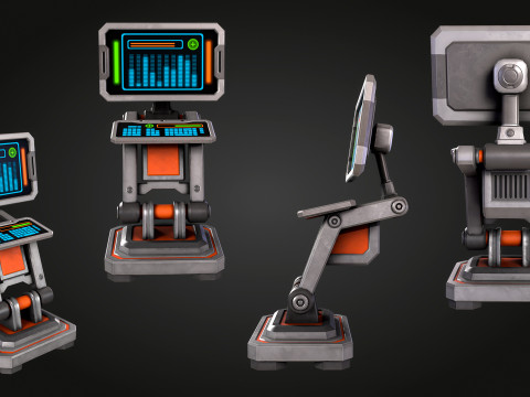 Moniteur PC SCI-FI Modèle 3D