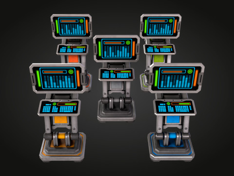 Moniteur PC SCI-FI Modèle 3D