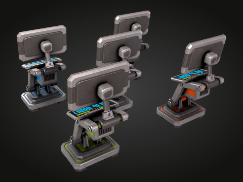 Moniteur PC SCI-FI Modèle 3D