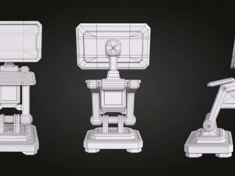 Moniteur PC SCI-FI Modèle 3D