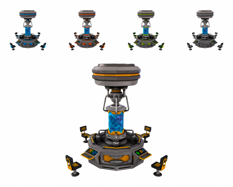 Laboratório Químico SCI-FI Modelo 3D .c4d .max .obj .3ds .fbx .stl .blend