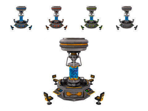 Laboratório Químico SCI-FI Modelo 3D