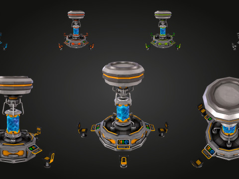 Laboratório Químico SCI-FI Modelo 3D