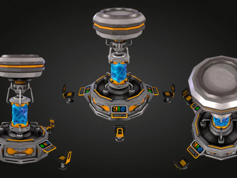 SCI-FI Chemical Laboratory 3D Model