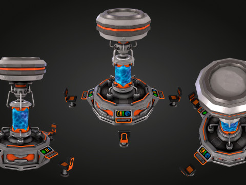 Laboratório Químico SCI-FI Modelo 3D