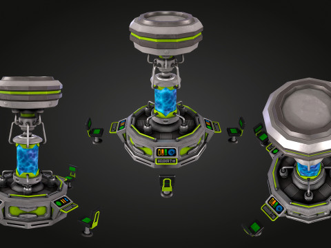 Laboratório Químico SCI-FI Modelo 3D