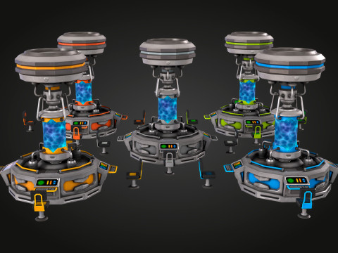 Laboratório Químico SCI-FI Modelo 3D