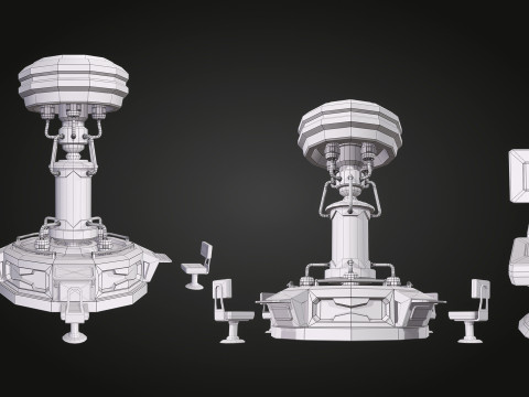 Laboratório Químico SCI-FI Modelo 3D