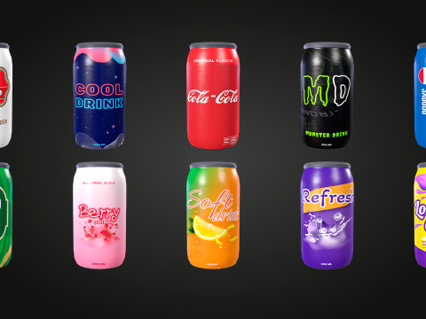 Latas de refrigerante Modelo 3D