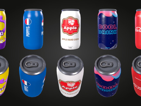 Latas de refrigerante Modelo 3D