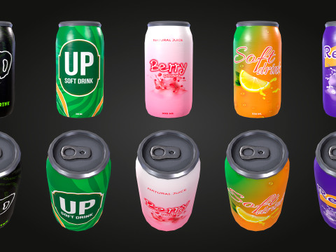 Latas de refrigerante Modelo 3D
