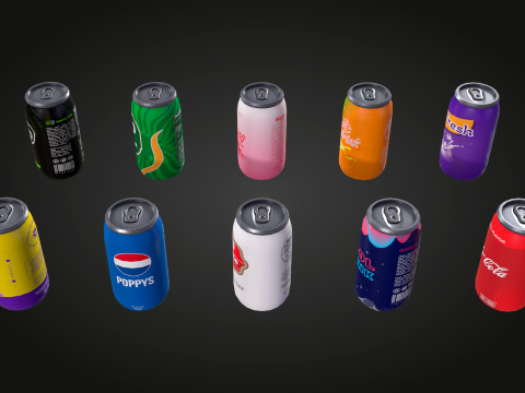 Latas de refrigerante Modelo 3D